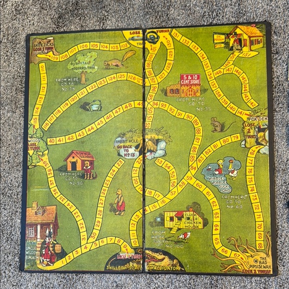 1916 Milton Bradley vintage/antique Uncle Wiggly Game - Howard R. Garis author - Picture 3 of 9